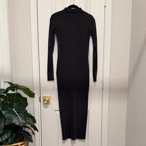 ZARA Ribbed Long Sleeve Midi Dress | Size S | Stretchy | Minimal Chic